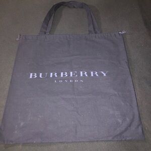 Burberry Black Canvas Tote/ Dust bag